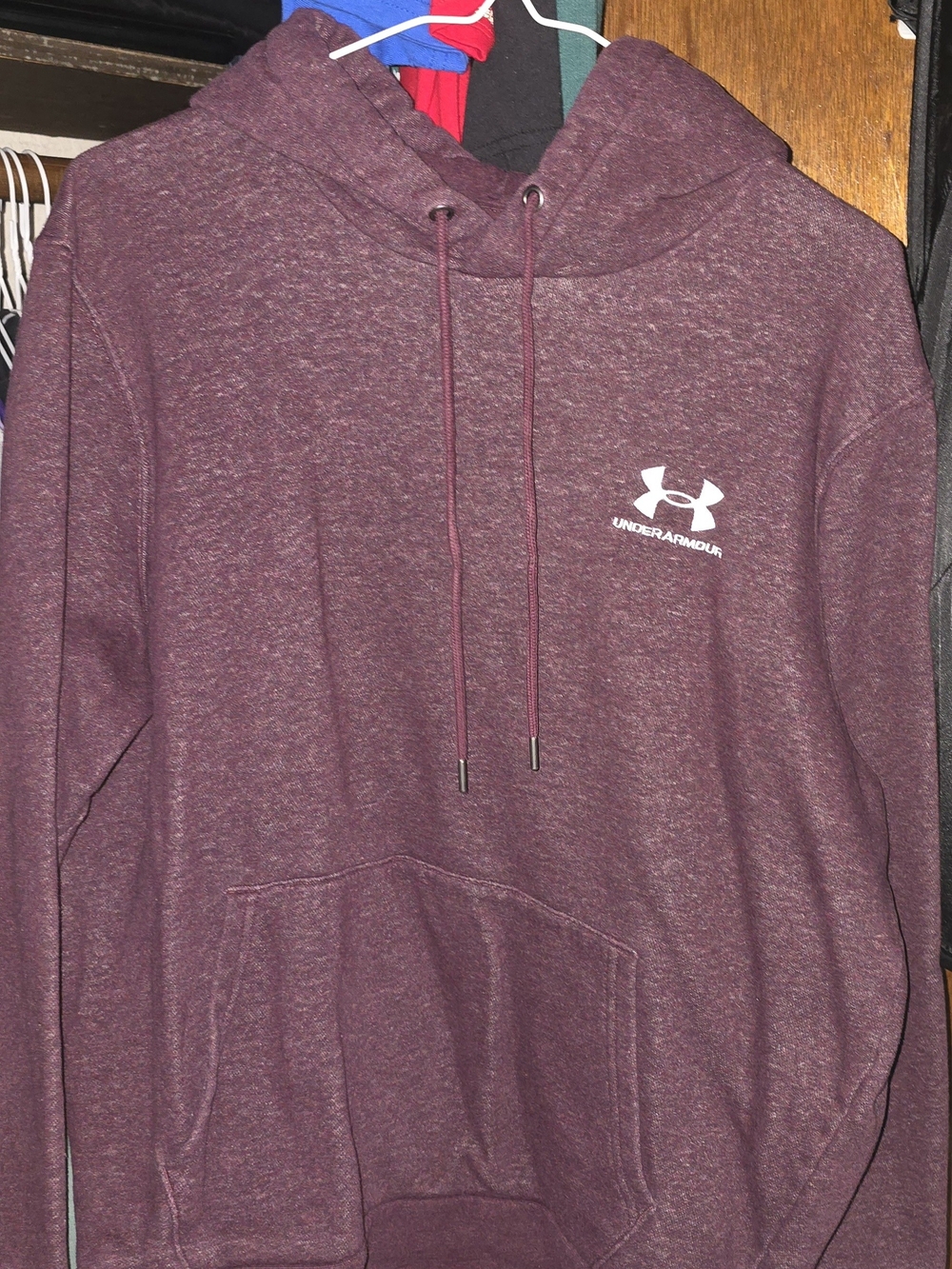 Under Armour Men's Maroon Heather Crewneck Hoodie